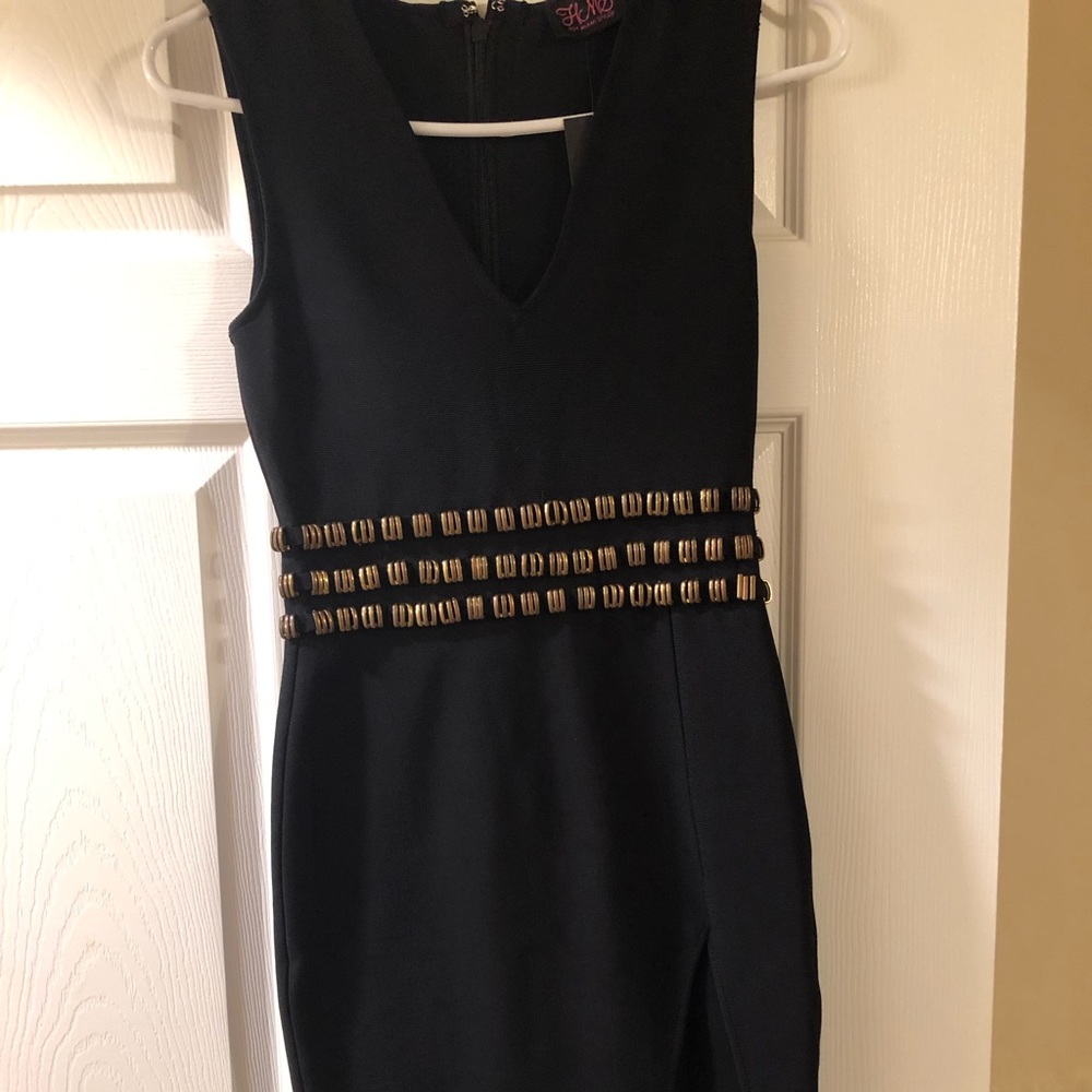 Black Bandage dress with Gold hardware